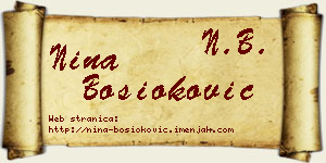 Nina Bosioković vizit kartica